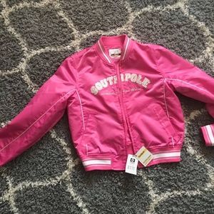 Women's Pink Southpole Bomber Jacket